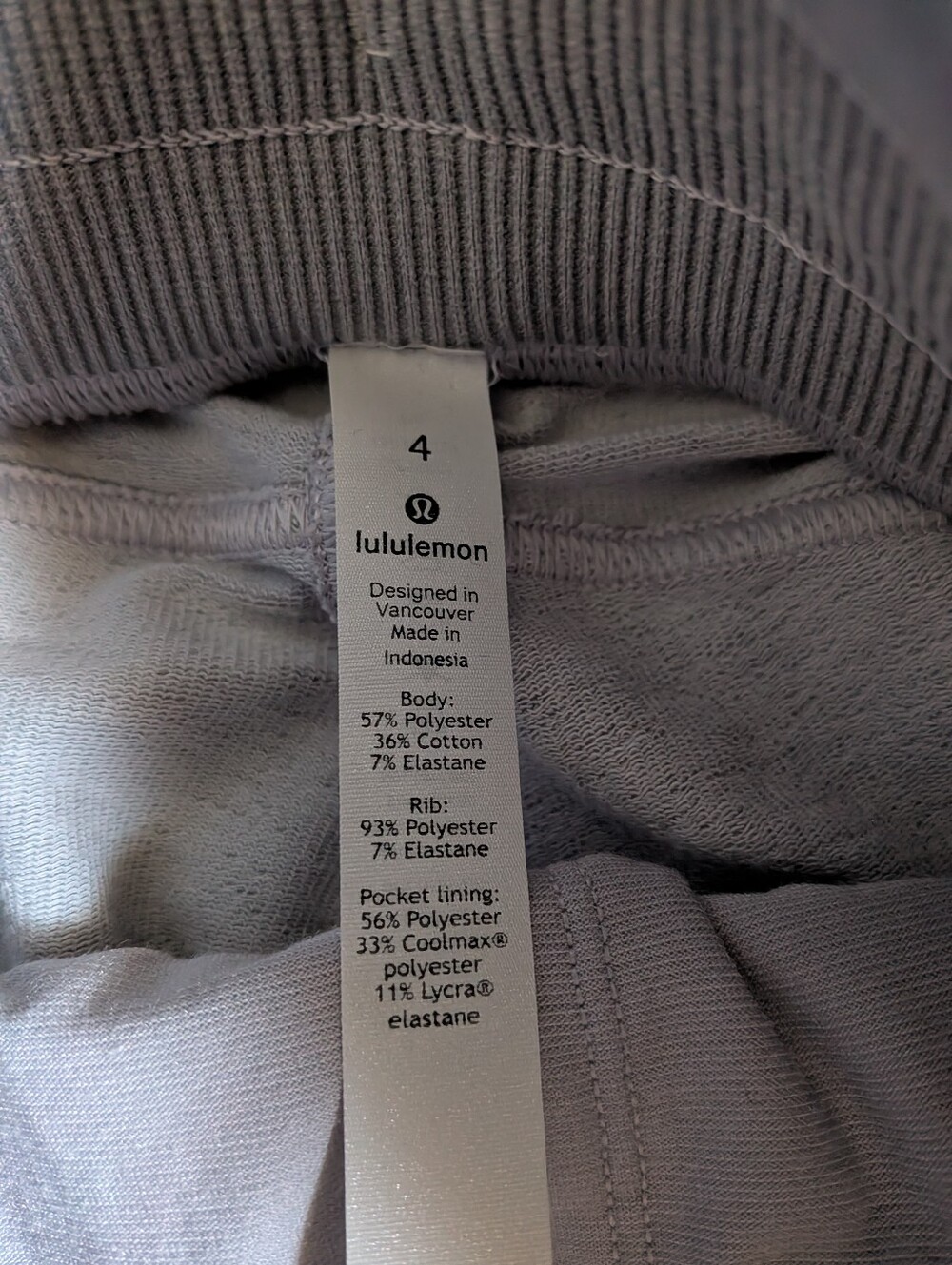 Lululemon Grey Heathered Stargaze Metro Miles Cotton 26" Jogger Women's Sz 4 - Picture 3 of 10
